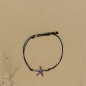 Preview: Ekaterini friendship bracelet, starfish, aqua blue Swarovski crystals lilac , cord, gold accents, style